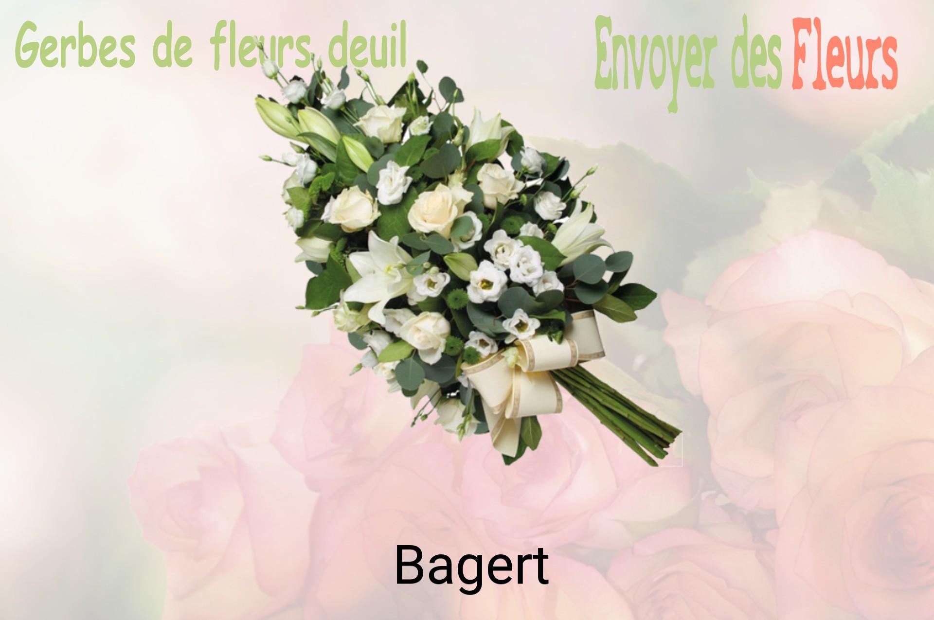 Gerbe de fleurs de deuil livrée à Bagert